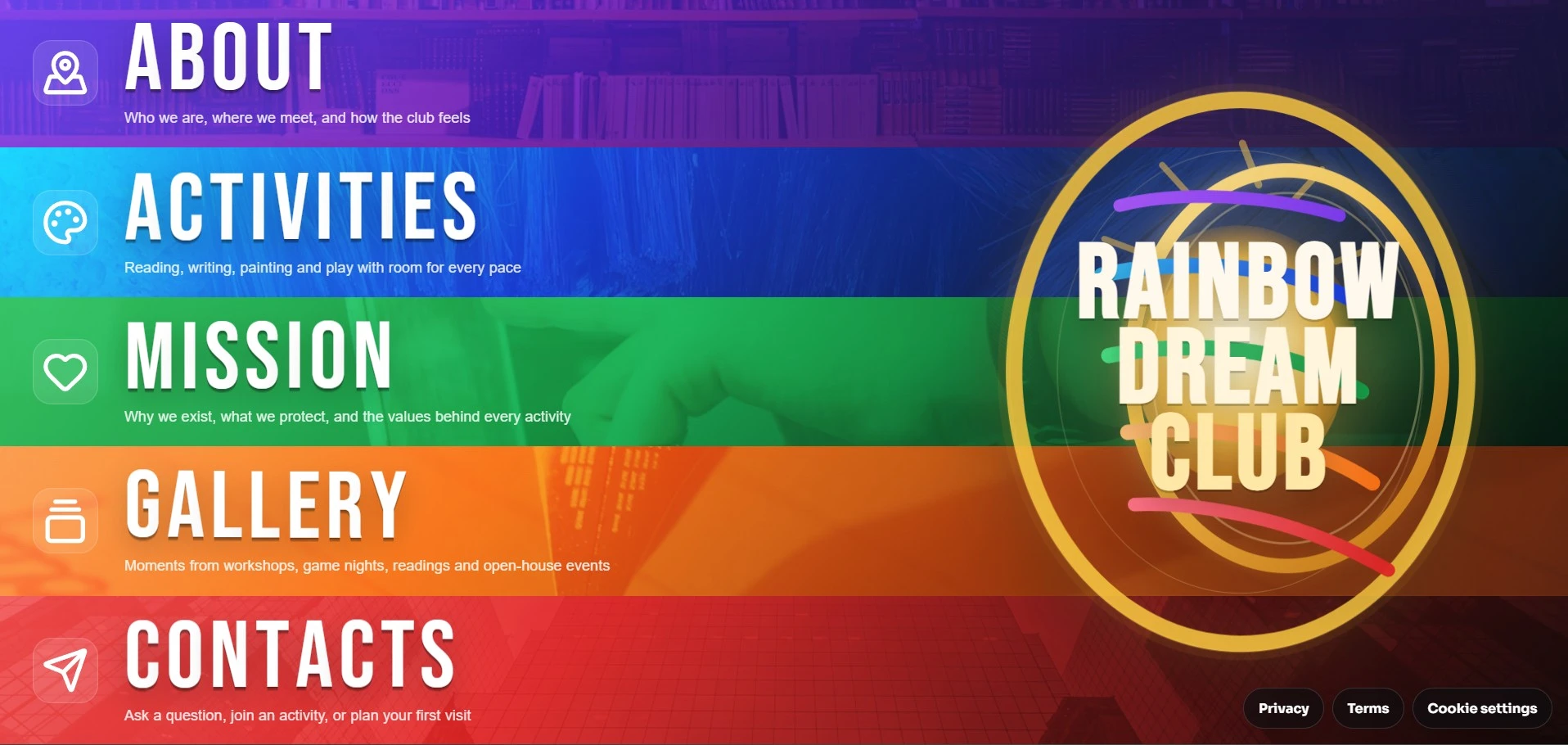 Rainbow Dream Club desktop preview