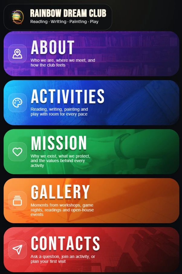 Rainbow Dream Club mobile preview