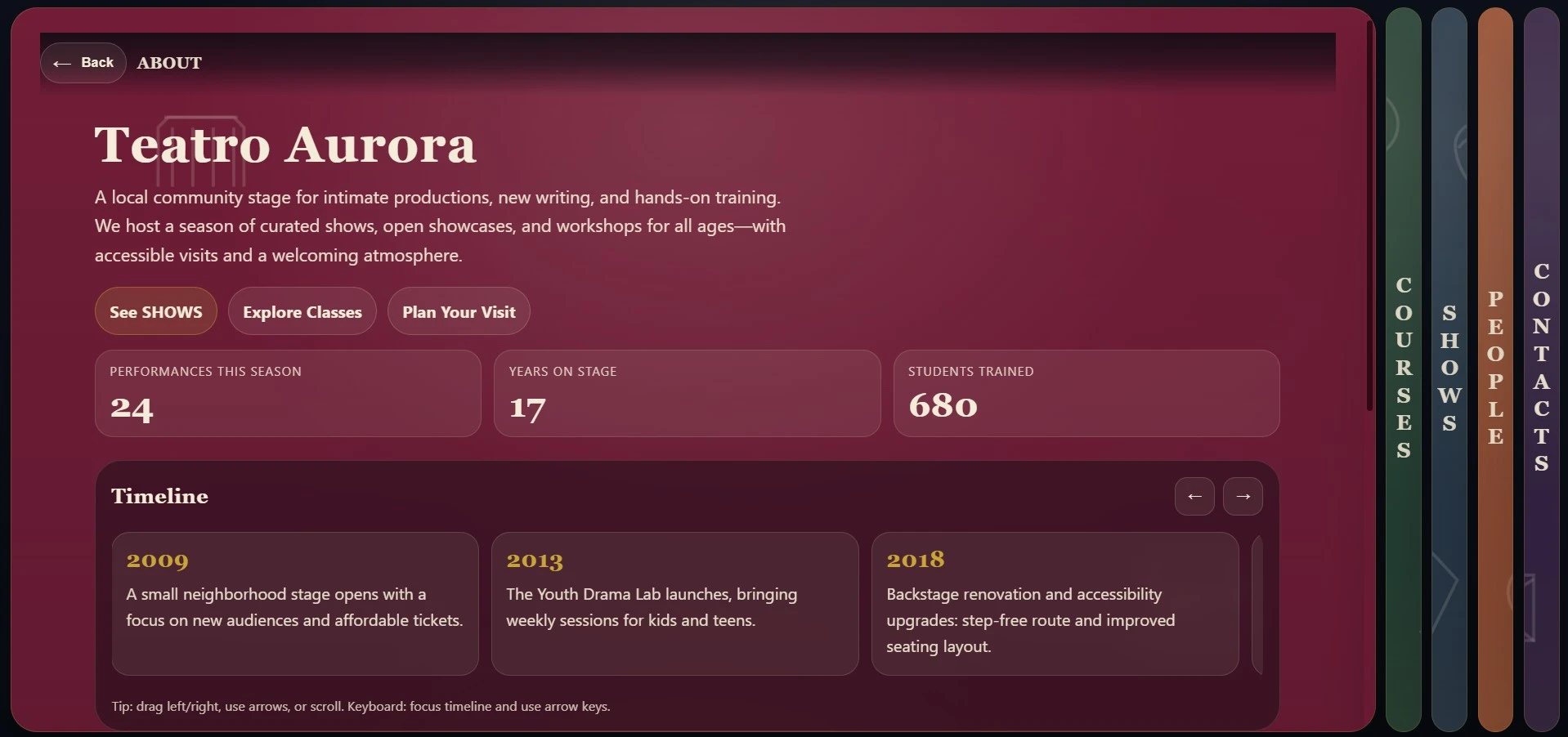 Teatro Aurora desktop preview
